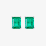 1.Emerald studs 3.00cttw