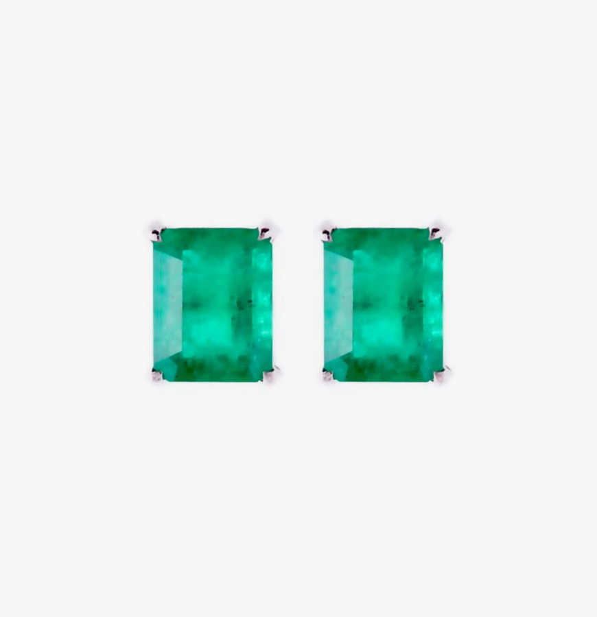 Emerald studs 3.00cttw