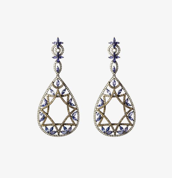 1.Starlit Marquis Sapphire Earrings