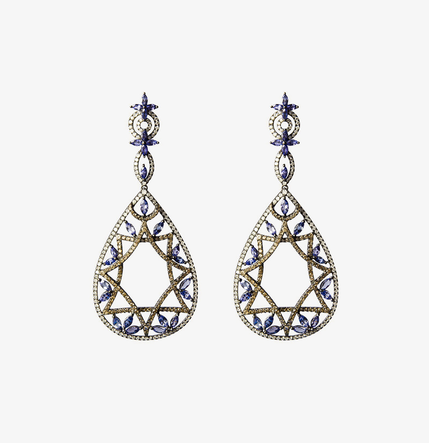 Starlit Marquis Sapphire Earrings