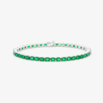 1.The Oval Emerald Tennis Bracelet – 3.00cttw