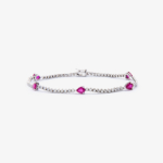 2.Linear drop tennis bracelet