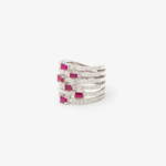 2.Ruby Mosaic ring