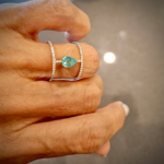 3.Azure Paraiba ring