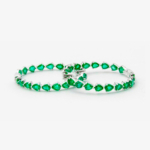 1.Emerald Essence Hoop Earrings