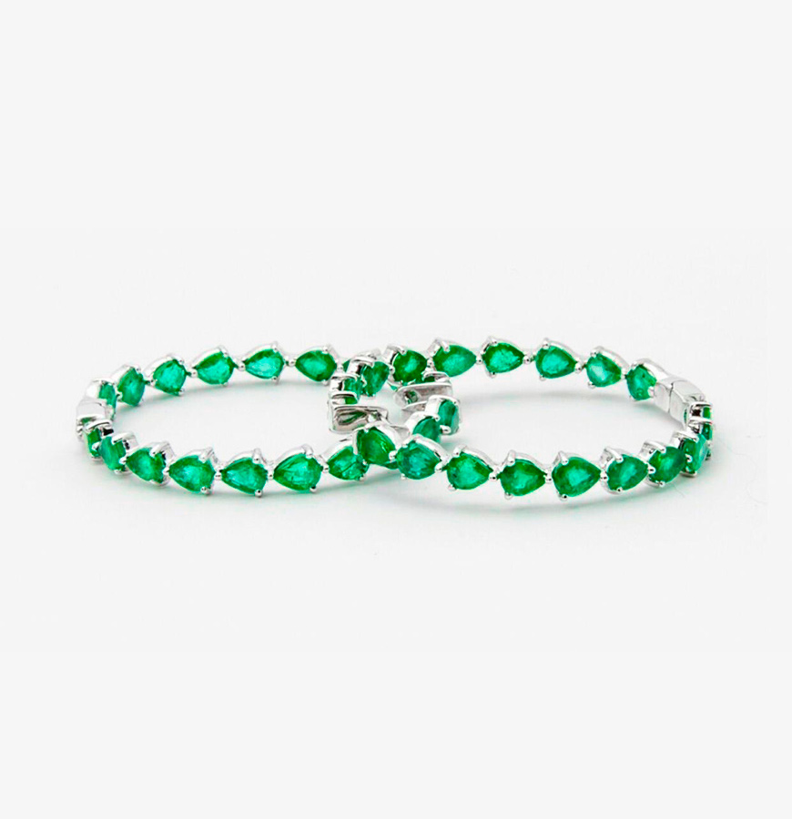 Emerald Essence Hoop Earrings