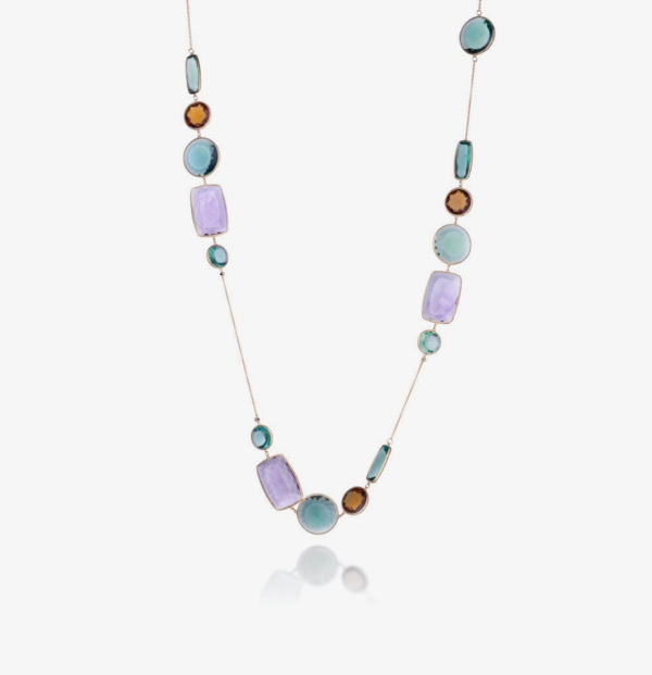 1.Pastel Mosaic Necklace 26 inches