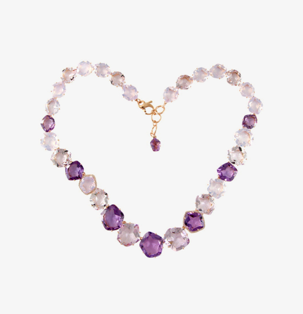 1.Two-tone Amethyst necklace