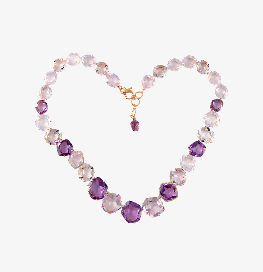 Two-tone Amethyst necklace